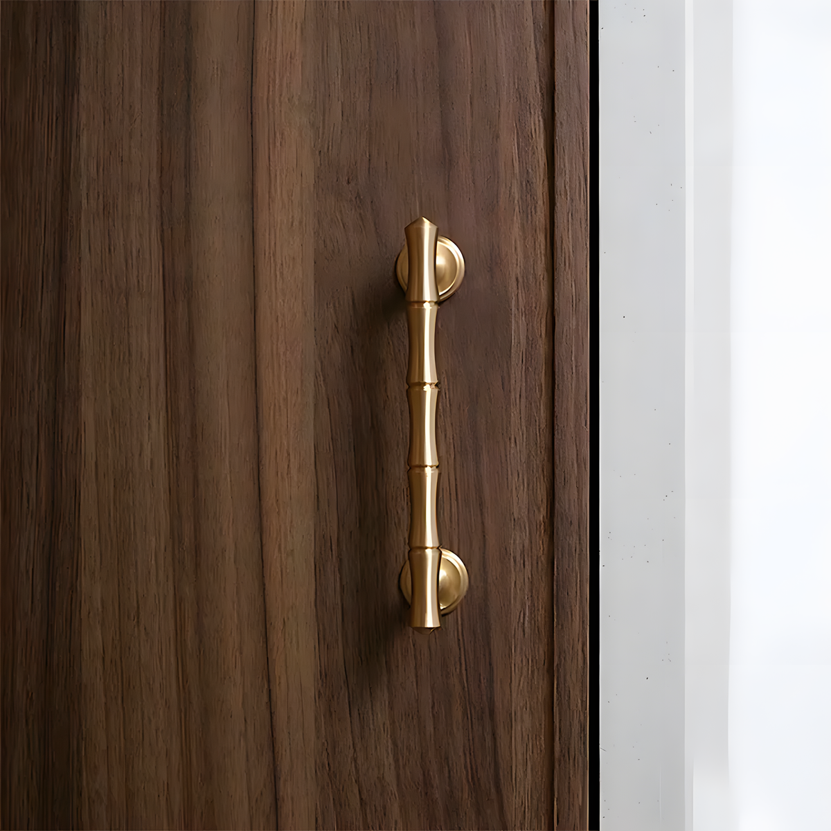 Modern Bamboo Brass Wardrobe Handles & Knobs
