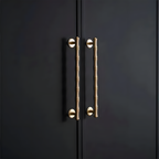Modern Bamboo Brass Wardrobe Handles & Knobs