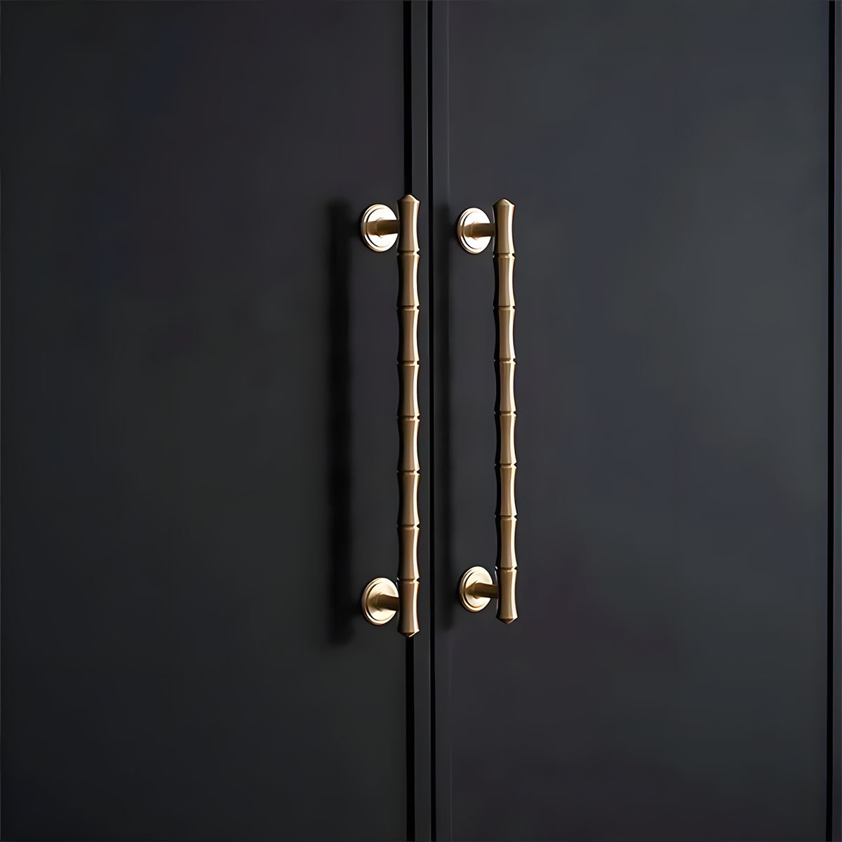 Modern Bamboo Brass Wardrobe Handles & Knobs