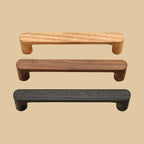 Modern Beech and Walnut D Cupboard Handles & Knobs