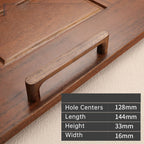 Modern Beech and Walnut D Cupboard Handles & Knobs