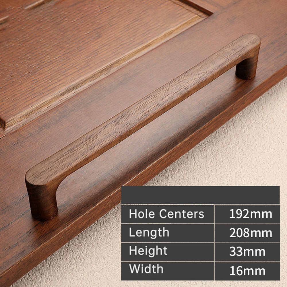 Modern Beech and Walnut D Cupboard Handles & Knobs