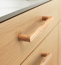 Modern Beech and Walnut D Cupboard Handles & Knobs