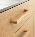 Modern Beech and Walnut D Cupboard Handles & Knobs