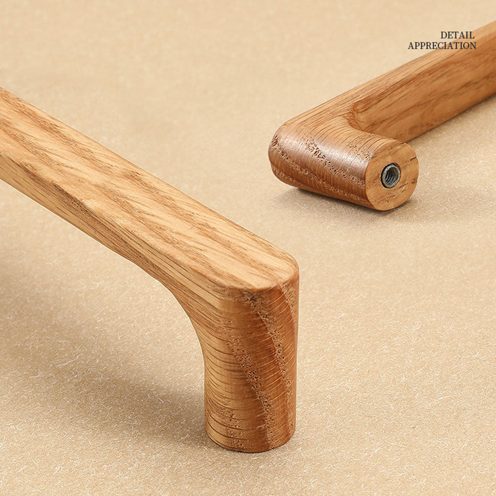 Modern Beech and Walnut D Cupboard Handles & Knobs