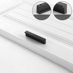 Modern Black L-Profile Finger Pull Cupboard Handles