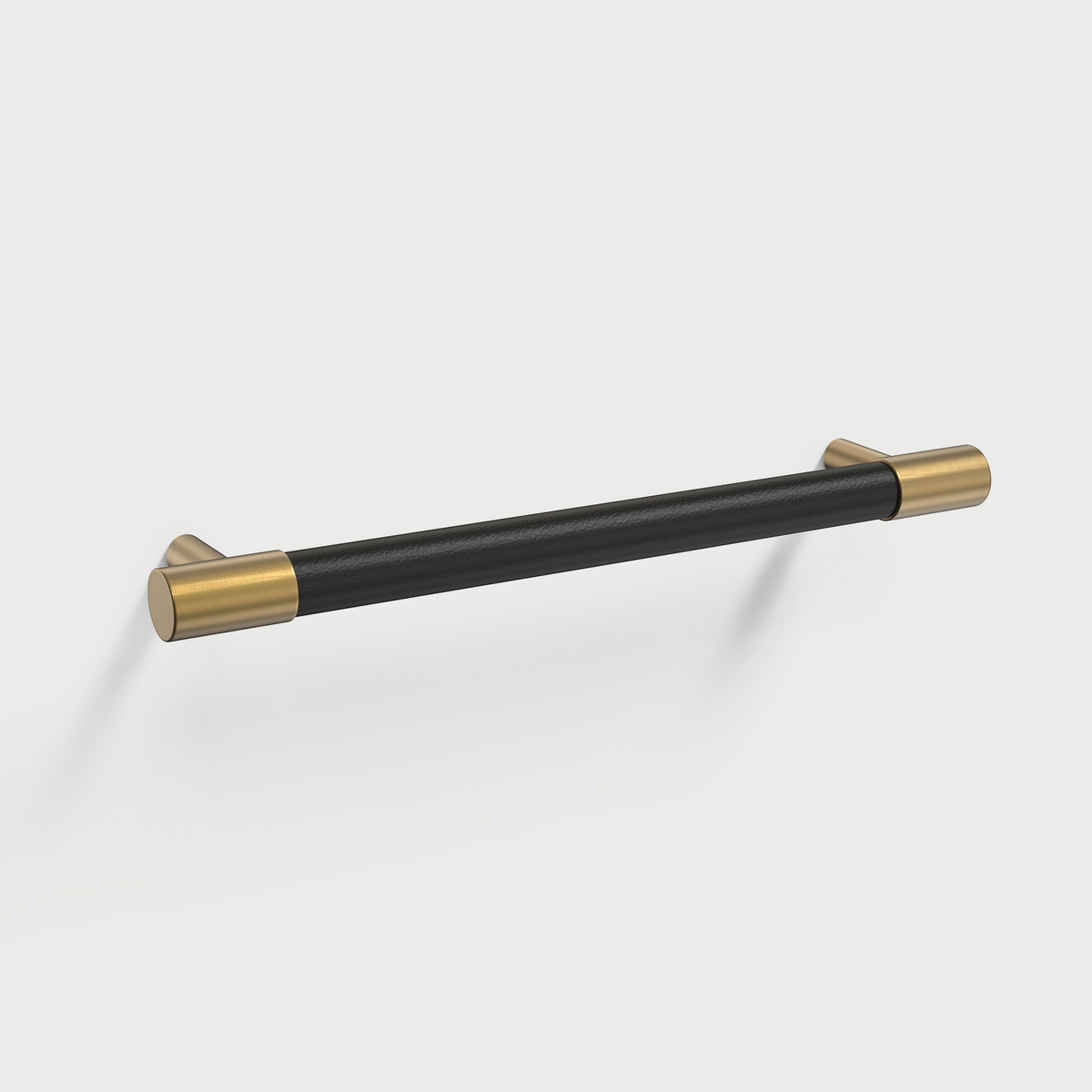 Modern Black Leather T-Bar Cupboard Handles & Knobs