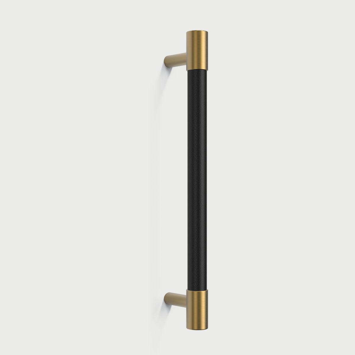 Modern Black Leather T-Bar Cupboard Handles & Knobs