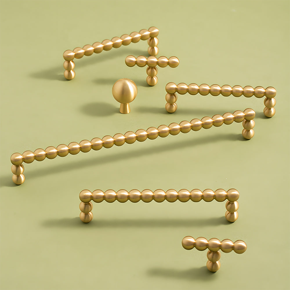 Modern Brass Bobbin Cupboard Handles & Knobs