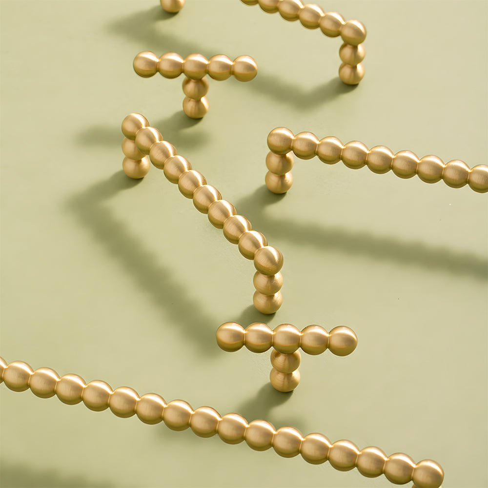 Modern Brass Bobbin Cupboard Handles & Knobs