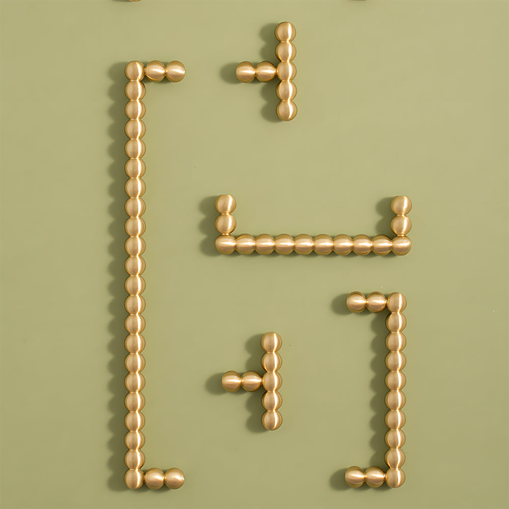 Modern Brass Bobbin Cupboard Handles & Knobs