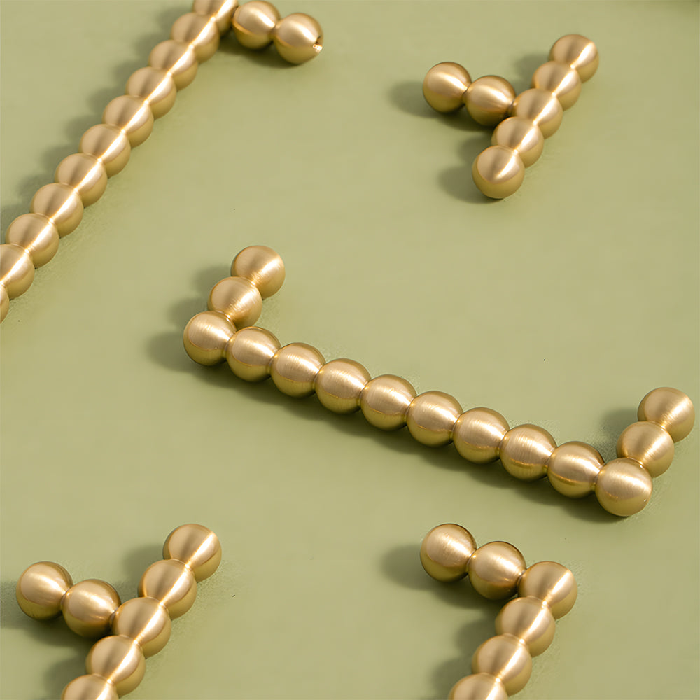 Modern Brass Bobbin Cupboard Handles & Knobs