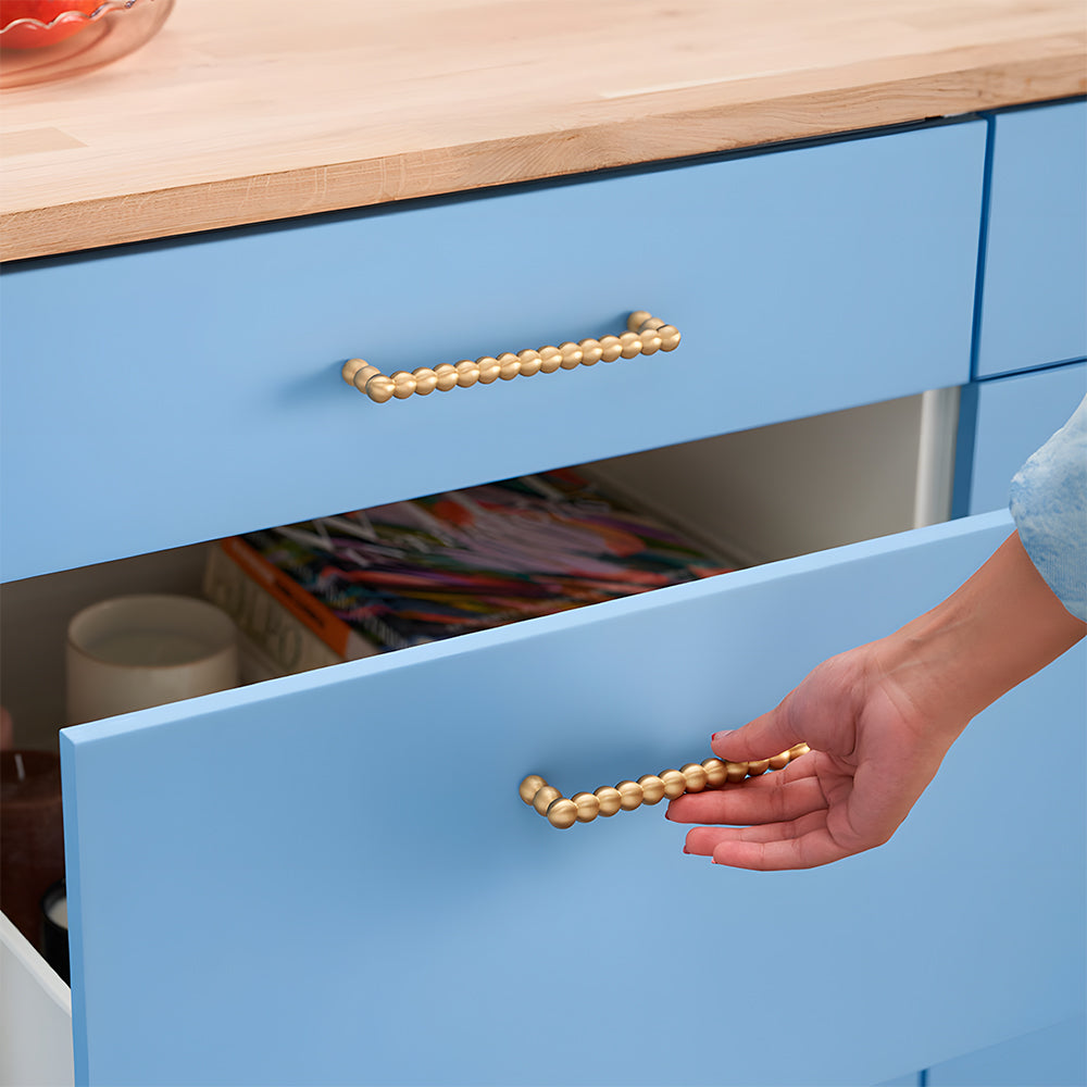 Modern Brass Bobbin Cupboard Handles & Knobs