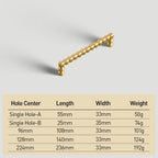 Modern Brass Bobbin Cupboard Handles & Knobs