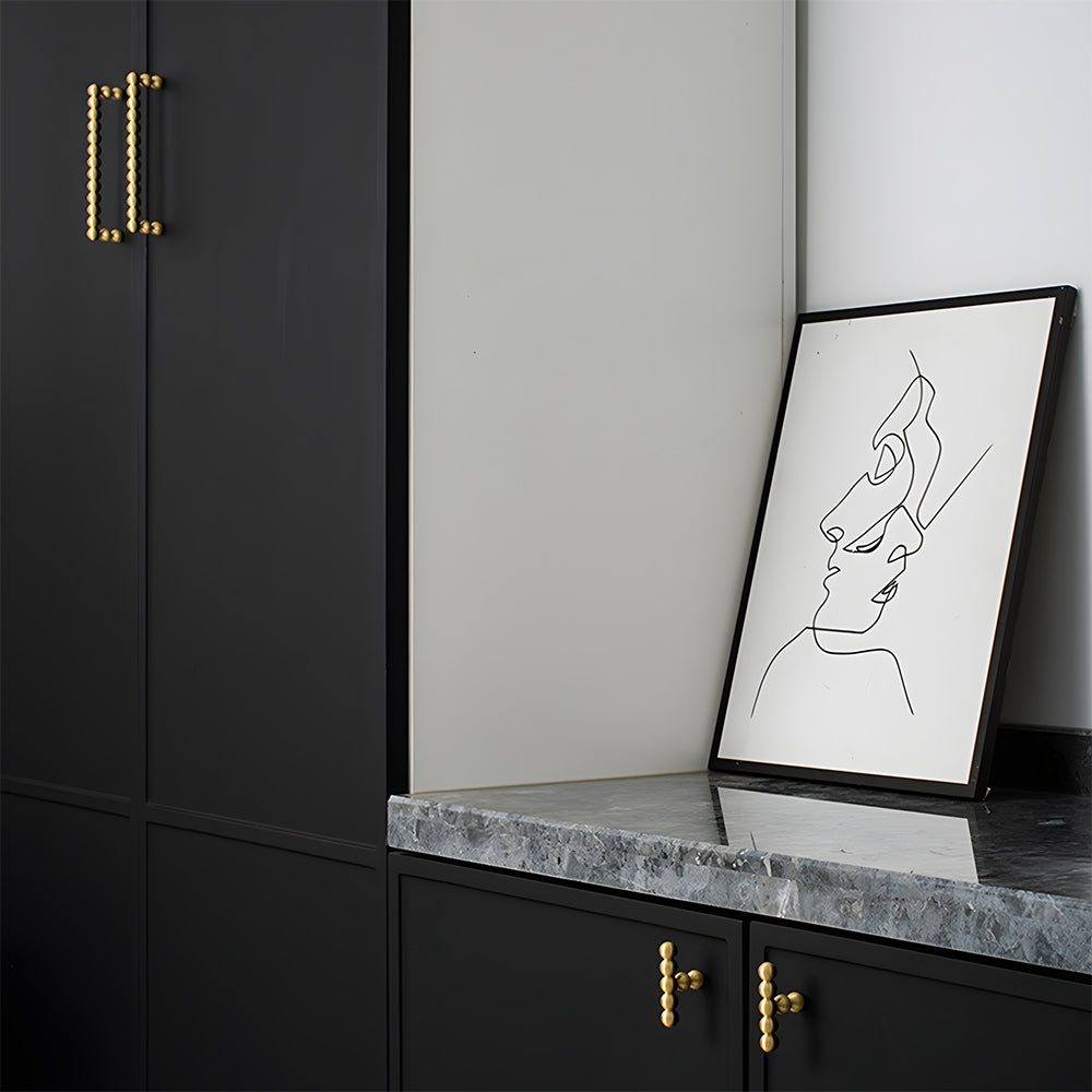 Modern Brass Bobbin Cupboard Handles & Knobs