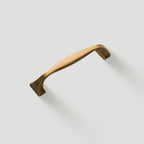 Modern Brass Bow Drawer Handles with Wide Square Feet