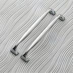 Modern Brass Bow Drawer Handles with Wide Square Feet