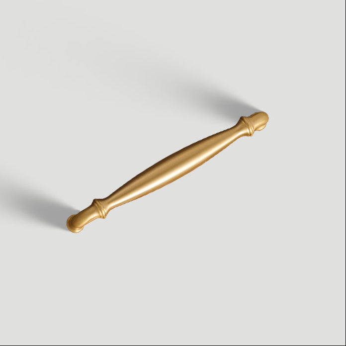 Modern Brass D Cupboard Handles with Tapered Grip