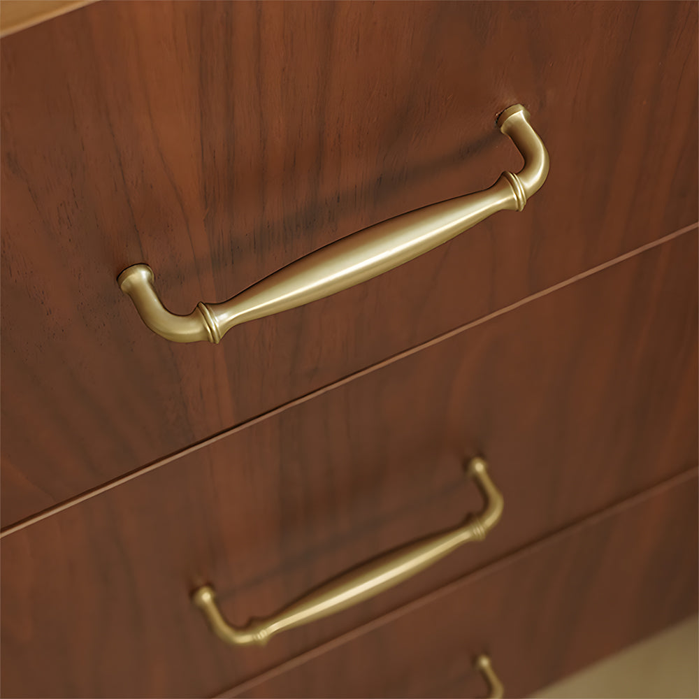 Modern Brass D Cupboard Handles with Tapered Grip