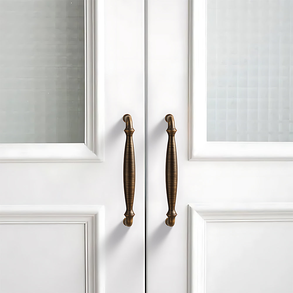 Modern Brass D Cupboard Handles with Tapered Grip