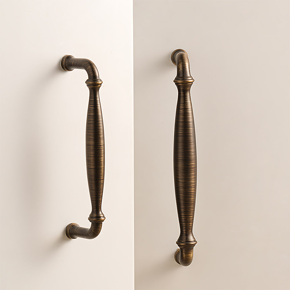 Modern Brass D Cupboard Handles with Tapered Grip