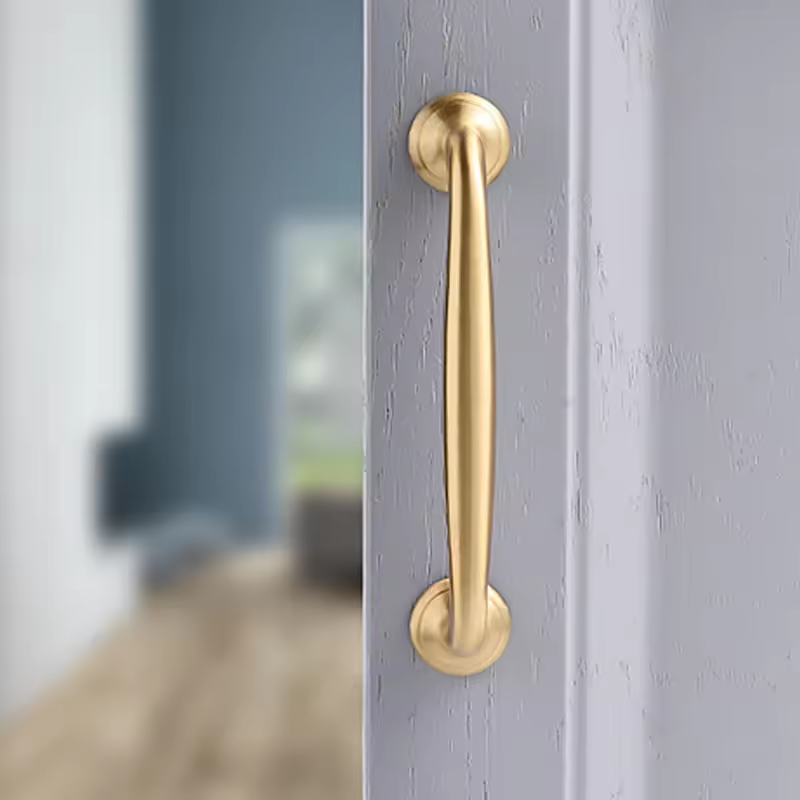 Modern Brass D Wardrobe Handles & Round Knobs
