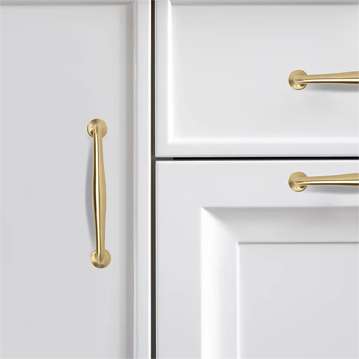 Modern Brass D Wardrobe Handles & Round Knobs