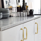 Modern Brass D Wardrobe Handles & Round Knobs