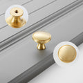 Modern Brass D Wardrobe Handles & Round Knobs