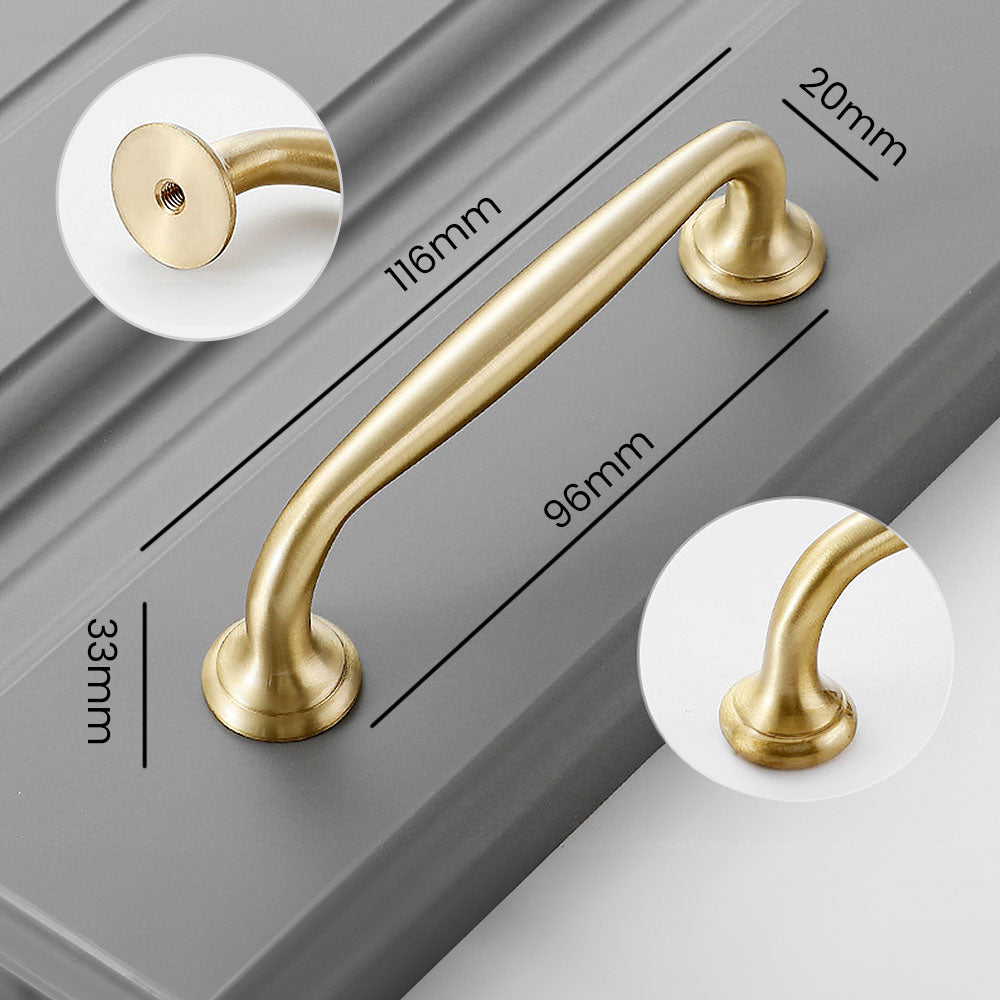 Modern Brass D Wardrobe Handles & Round Knobs