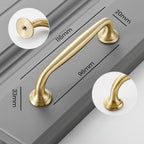Modern Brass D Wardrobe Handles & Round Knobs