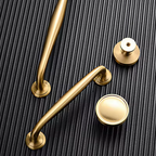 Modern Brass D Wardrobe Handles & Round Knobs
