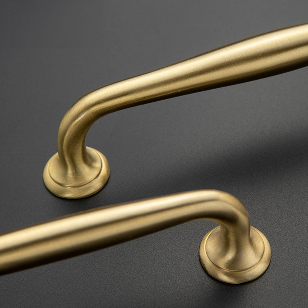 Modern Brass D Wardrobe Handles & Round Knobs