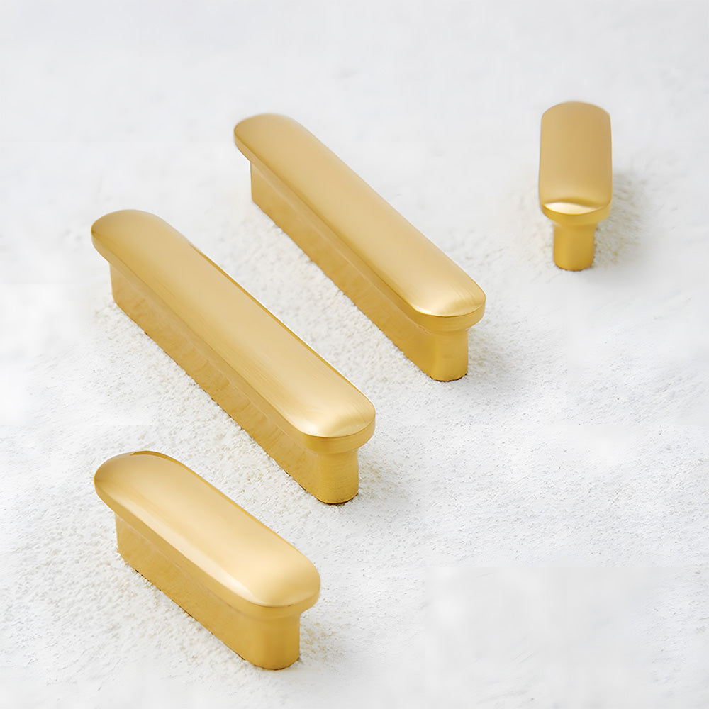 Modern Brass T-Bar Cupboard Handles