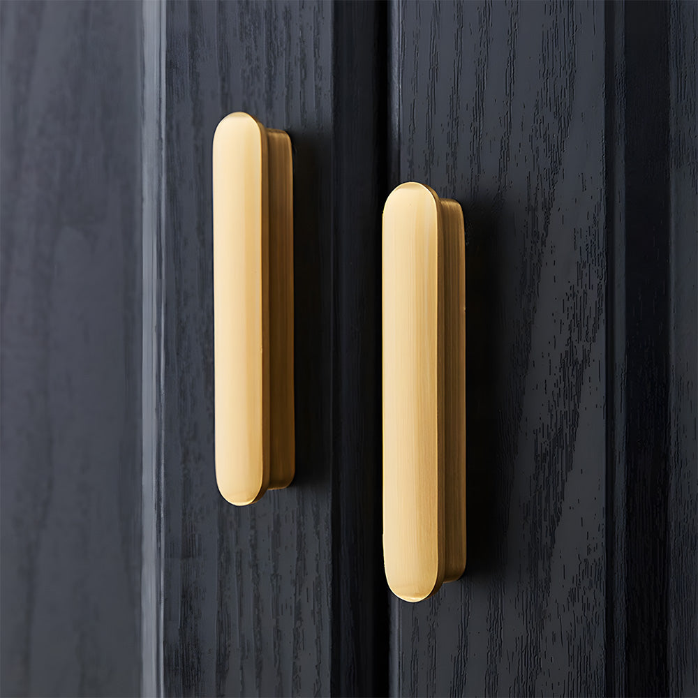 Modern Brass T-Bar Cupboard Handles