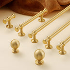 Modern Brass T-Bar Cupboard Handles & Knobs