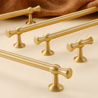 Modern Brass T-Bar Cupboard Handles & Knobs
