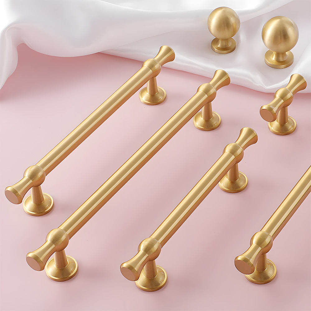 Modern Brass T-Bar Cupboard Handles & Knobs