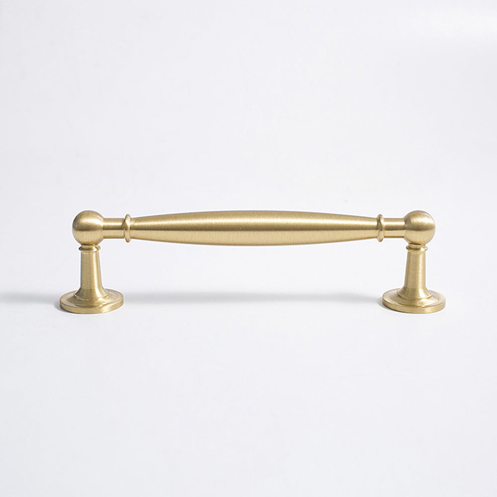 Modern Brushed Brass Wardrobe Handles with Tapered Grip