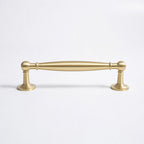Modern Brushed Brass Wardrobe Handles with Tapered Grip