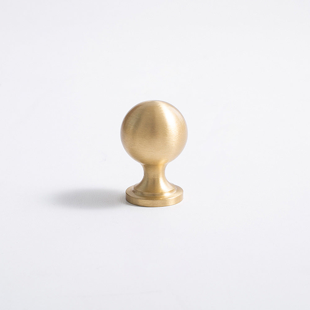 Modern Brushed Brass Wardrobe Handles with Tapered Grip