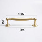 Modern Brushed Brass Wardrobe Handles with Tapered Grip