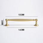 Modern Brushed Brass Wardrobe Handles with Tapered Grip