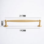 Modern Brushed Brass Wardrobe Handles with Tapered Grip