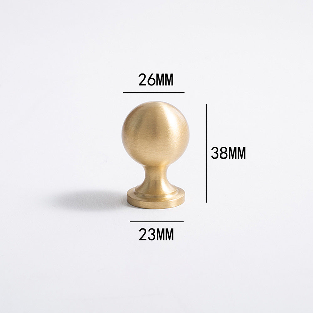 Modern Brushed Brass Wardrobe Handles with Tapered Grip