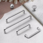 Modern Brushed Nickel D Wardrobe Handles and Knobs