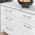 Modern Brushed Nickel D Wardrobe Handles and Knobs