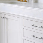 Modern Brushed Nickel D Wardrobe Handles and Knobs