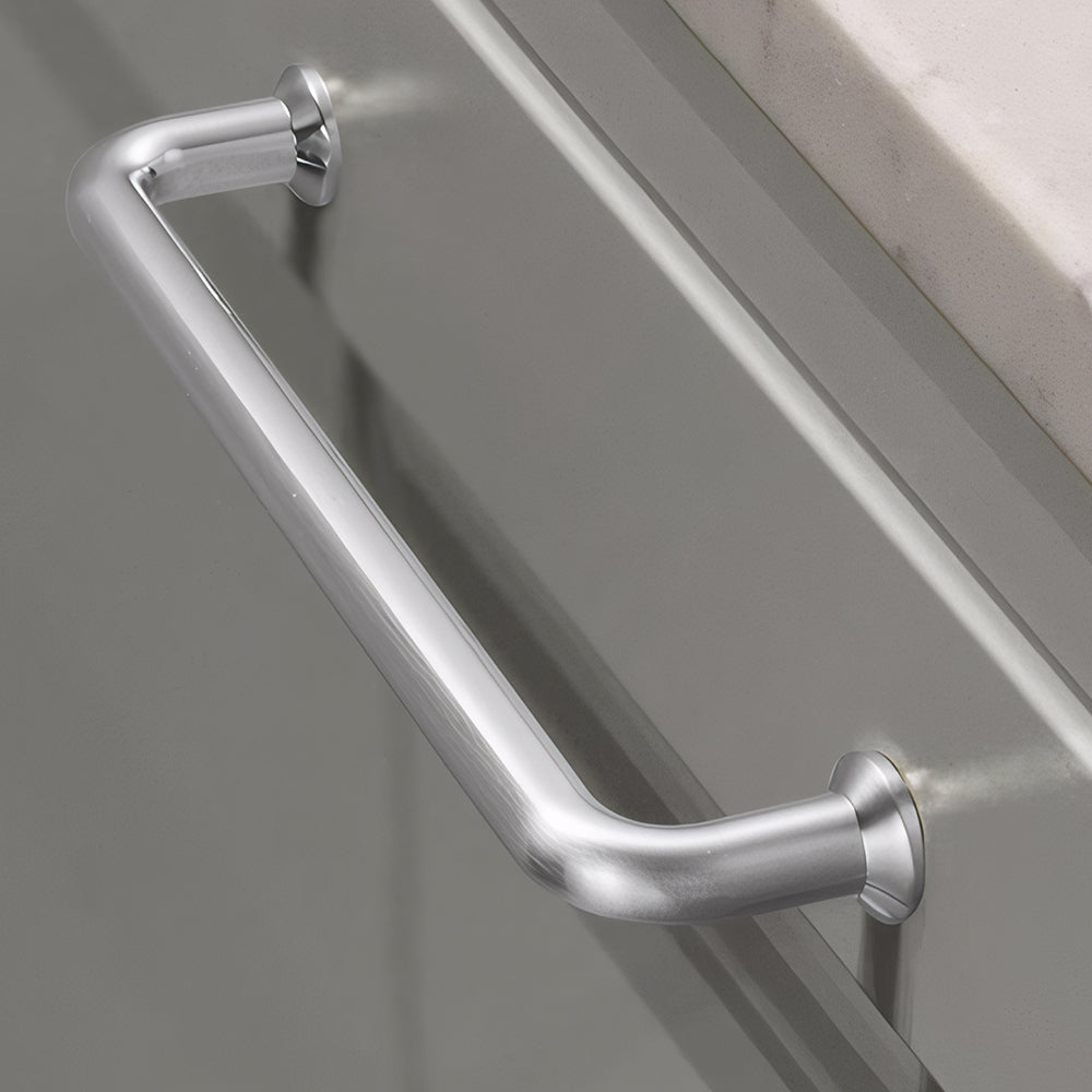 Modern Brushed Nickel D Wardrobe Handles and Knobs