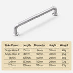Modern Brushed Nickel D Wardrobe Handles and Knobs